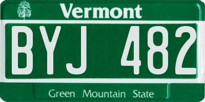 VT license plate BYJ482
