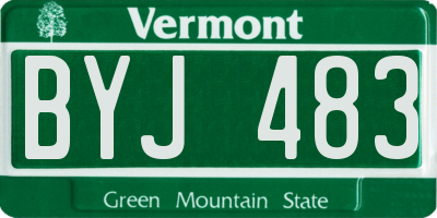 VT license plate BYJ483