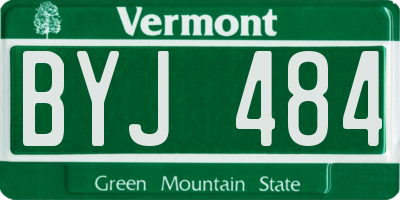 VT license plate BYJ484