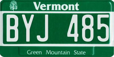 VT license plate BYJ485