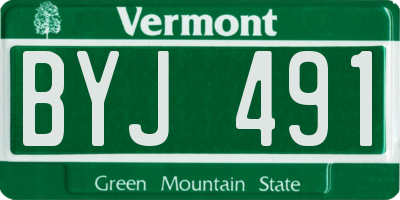 VT license plate BYJ491