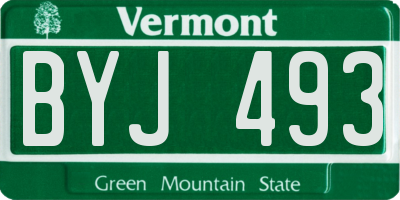 VT license plate BYJ493
