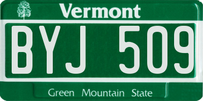 VT license plate BYJ509