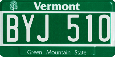 VT license plate BYJ510