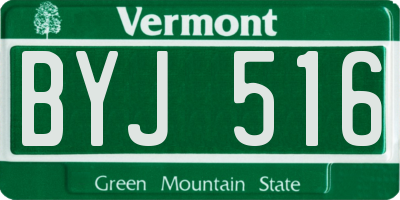 VT license plate BYJ516