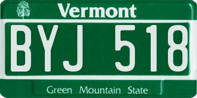 VT license plate BYJ518