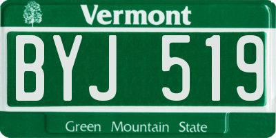 VT license plate BYJ519