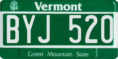VT license plate BYJ520