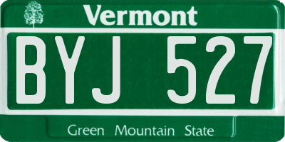 VT license plate BYJ527