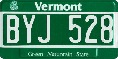 VT license plate BYJ528