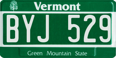 VT license plate BYJ529