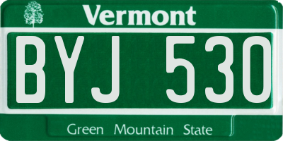 VT license plate BYJ530
