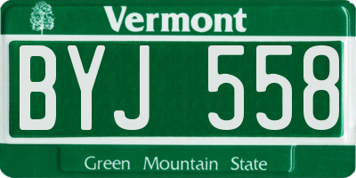 VT license plate BYJ558