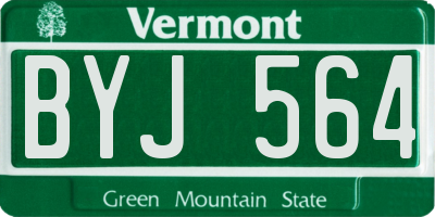 VT license plate BYJ564