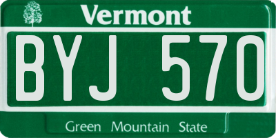 VT license plate BYJ570