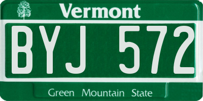 VT license plate BYJ572