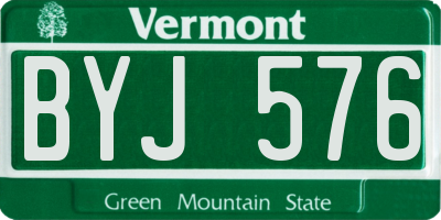 VT license plate BYJ576