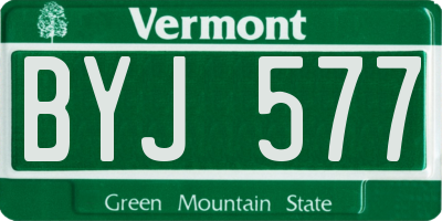 VT license plate BYJ577