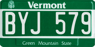 VT license plate BYJ579