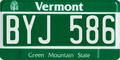 VT license plate BYJ586