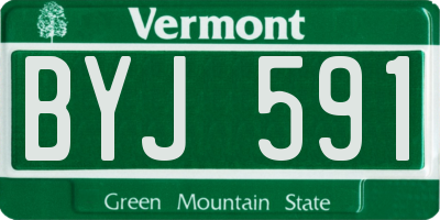 VT license plate BYJ591