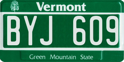 VT license plate BYJ609