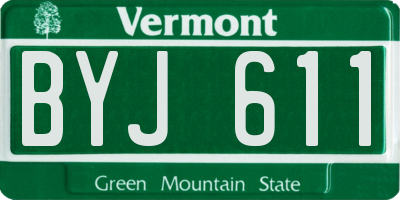 VT license plate BYJ611