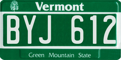 VT license plate BYJ612
