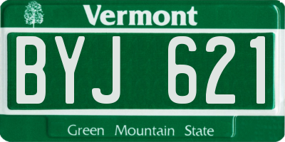 VT license plate BYJ621