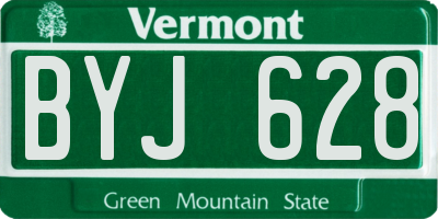 VT license plate BYJ628