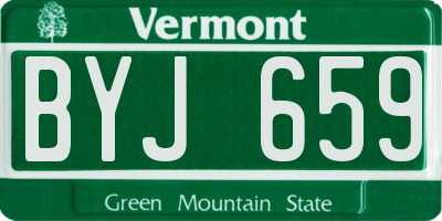 VT license plate BYJ659