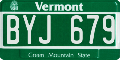 VT license plate BYJ679