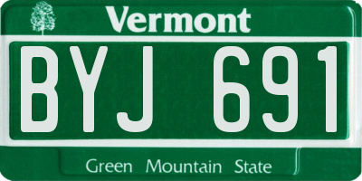 VT license plate BYJ691