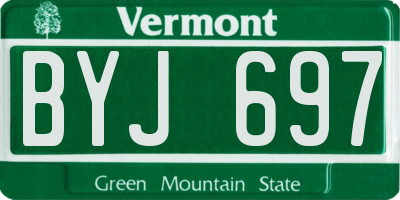 VT license plate BYJ697