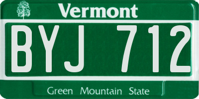 VT license plate BYJ712