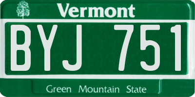 VT license plate BYJ751