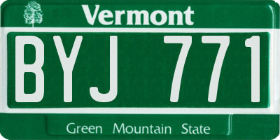 VT license plate BYJ771