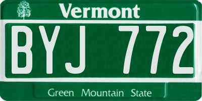 VT license plate BYJ772