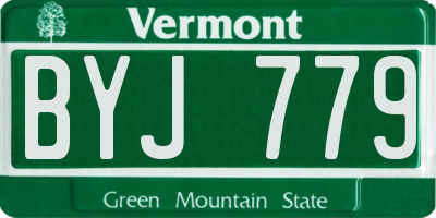 VT license plate BYJ779