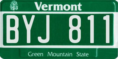 VT license plate BYJ811