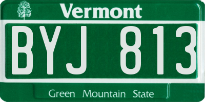 VT license plate BYJ813