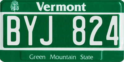 VT license plate BYJ824