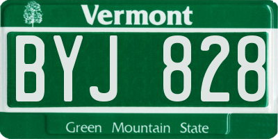 VT license plate BYJ828
