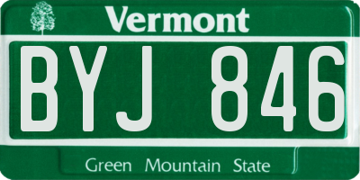 VT license plate BYJ846