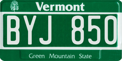 VT license plate BYJ850