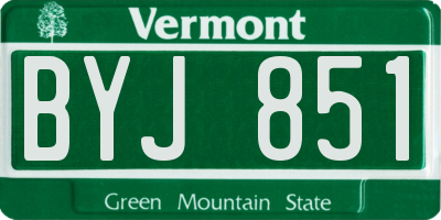 VT license plate BYJ851