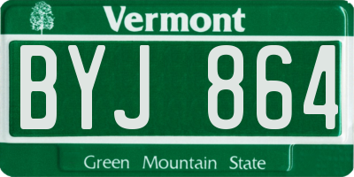 VT license plate BYJ864