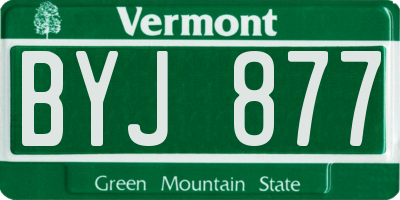 VT license plate BYJ877