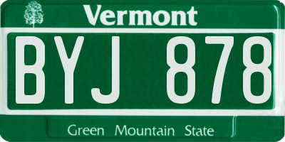 VT license plate BYJ878
