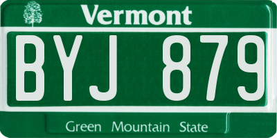 VT license plate BYJ879